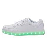 Neue Bunte LED Leucht Schuhe Koreanische Version Paar USB Lade Sport Bord Schuhe Low Top Gold Silber Sport Schuhe Damen Sportschuhe Retro