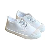 Leuchtschuhe Kinder-Segeltuchschuhe, atmungsaktive - und Mädchenschuhe, Indoor-Kinderschuhe, Kleinkindschuhe Halbschuhe (White, 26.5 Little Child)
