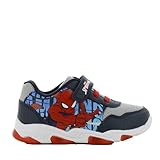 Spiderman Blinkschuhe Jungen von 2 bis 8 Jahre, Leuchtschuhe mit Licht für Kinder 29 EU, Lustige LED Marvel Turnschuhe für Junge mit Klettverschluss, ideal for Schule und Freizeit