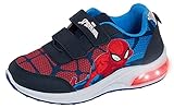 Marvel Jungen Spiderman leuchtende Turnschuhe Kinder blinkende Lichter Laufen Sport Skaterschuhe Marineblau, navy, 27 EU