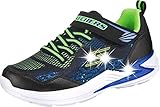 Skechers Jungen Erupters Iii Derlo Sneaker, Black Mesh Synthetic Blue Lime Trim, 27 EU