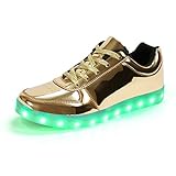 Padgene Damen Herren LED Leuchten Schuhe Leuchtende Blinkende Turnschuhe USB Aufladen Schnürer Paare Schuhe