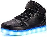 7 Farben LED Schuhe USB Aufladen Leuchtschuhe Licht Blinkschuhe Leuchtende Sport Sneaker Light up Turnschuhe Damen Herren Kinder Shoes