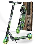 Apollo Skyracer City Roller mit LED Leuchträdern | 6 Jahre | Scooter mit Federung | Tretroller für Kinder und Teens | klappbar und höhenverstellbar