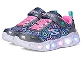 Skechers Mädchen Heart Lights-Boogie Love Sneaker, Navy / mehrfarbig, 28.5 EU