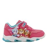 PAW Patrol Schuhe Mädchen von 2 bis 6 Jahre, LED Leuchtschuhe mit Skye, Everest und Liberty Motiv 25 EU, Blinkende Kinderschuhe Sneaker ideal für Schule und Freizeit, Rosa/Blau