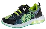 Marvel Incredible Hulk leuchtende Turnschuhe für Jungen, Avengers, Skateschuhe, grün, 24 EU