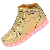 Padgene Herren Damen Leuchtende Blinkende Turnschuhe LED Leuchten Schuhe USB Aufladen Schnürer Schuhe