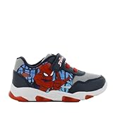 Spiderman Blinkschuhe Jungen von 2 bis 8 Jahre, Leuchtschuhe mit Licht für Kinder 27 EU, Lustige LED Marvel Turnschuhe für Junge ideal for Schule und Freizeit