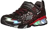 Skechers Hydro Lights-Tuff Force Sneaker, Schwarz/Rot, 36 EU