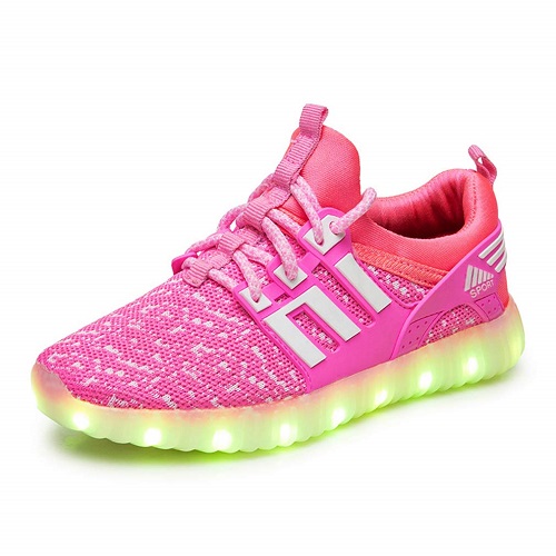 Leuchtende LED Schuhe Leuchtschuhe Mädchen pink rosa